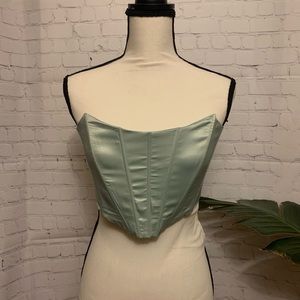 SHEIN Light Blue wired Crop Top